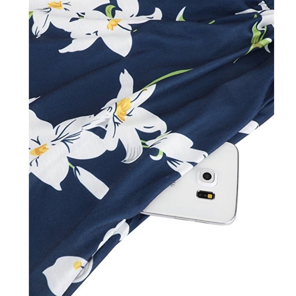 BRI FLORAL SWING SHORT SLEEVE POCKET DRESS NEW - Picture 2 of 4